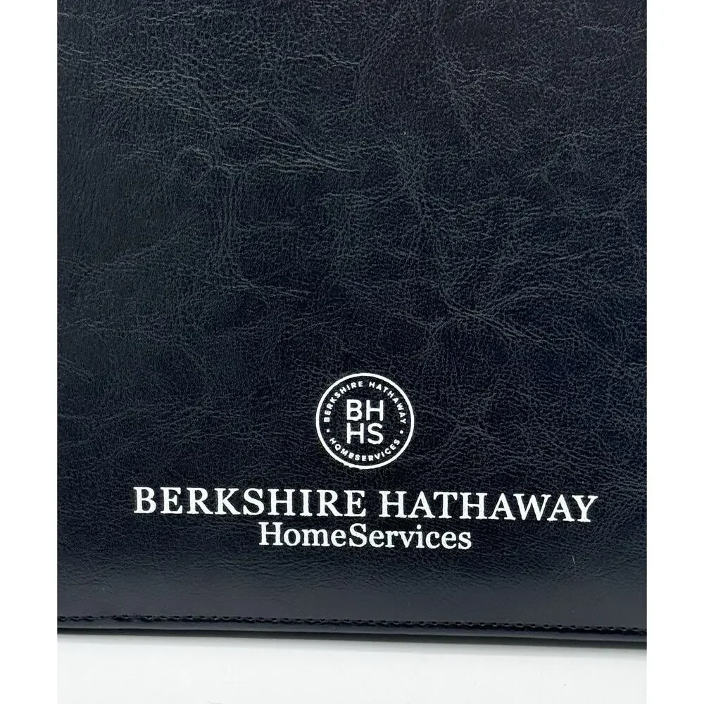 Berkshire Hathaway Home Services Padfolio Zip Around Folder Black Organizer BHHS